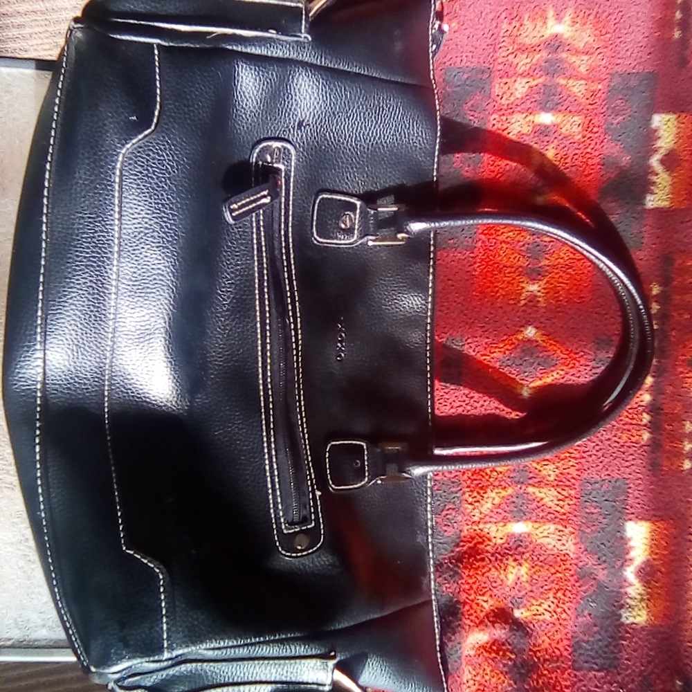 XOXO black leather bag